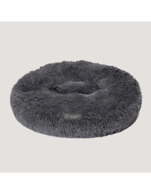 NANDOG Dark Grey Calming Shaggy Bed