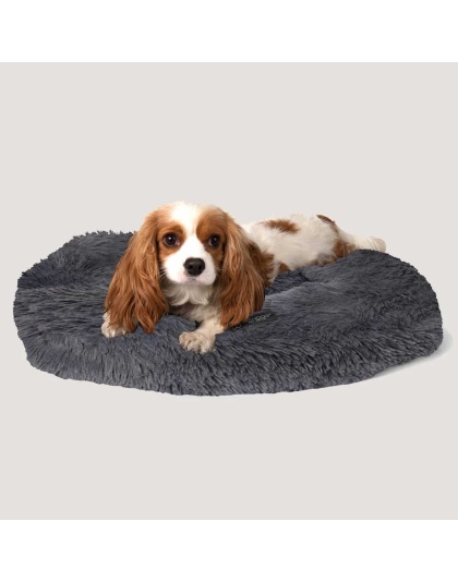 NANDOG Dark Grey Calming Shaggy Bed