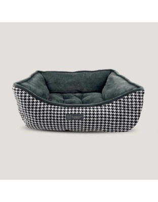 NANDOG Houndstooth Micro Plush Reversible Pet Bed