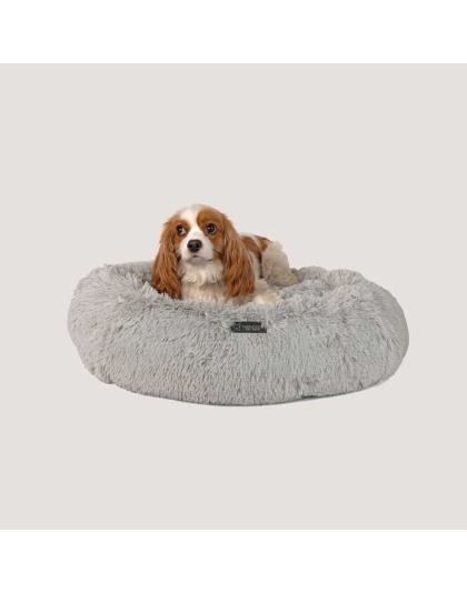 NANDOG Light Grey Calming Shaggy Bed
