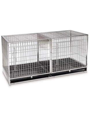 PS Modular Cage w/Plastic Tray SS