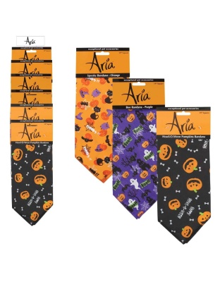 AR Halloween Bandanas 12Pc Clip Strip