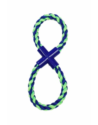 Blue / Green - Amazing Pet Products Figure 8 Tug - 10.5"