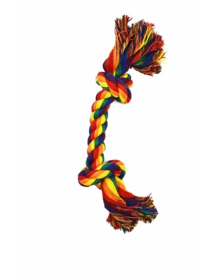 Multi Color - Amazing Pet Products 2 Knot Bone  - 14"