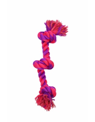 Purple / Magenta - Amazing Pet Products 3 Knot Bone  - 10"