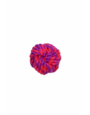 Purple / Magenta - Amazing Pet Products Rope Ball  - 4"