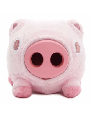BARK Hambone Pig Hog Rubber Super Chewer Dog Toy Pink Medium