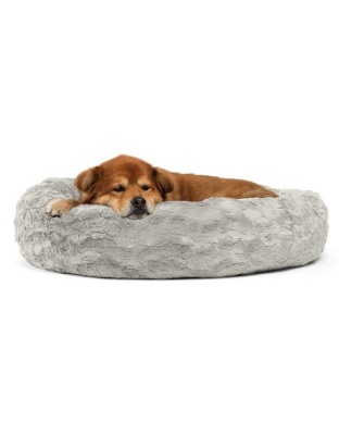 Grey - Best Friends by Sheri Lux Donut Dog Bed  - 30x30