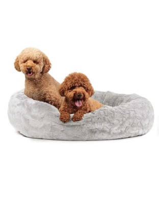Grey - Best Friends by Sheri Lux Donut Dog Bed  - 36x36