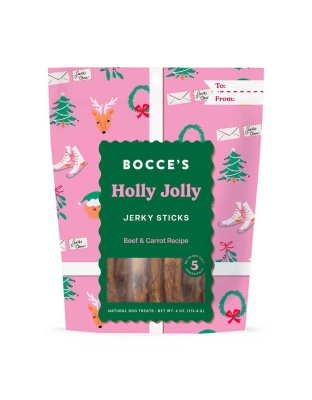 Bocce's Bakery Holly Jolly Jerky Sticks Dog Treats