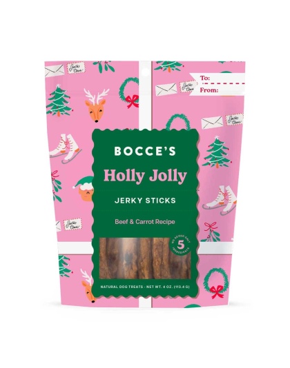 Bocce's Bakery Holly Jolly Jerky Sticks Dog Treats