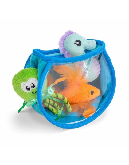 Catstages Hide & Seek Fish Bowl Cat Toy Blue