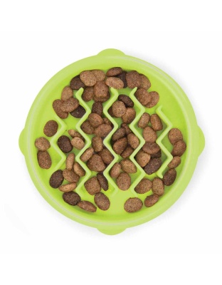 Catstages Kitty Slow Feeder Cat Bowl Green