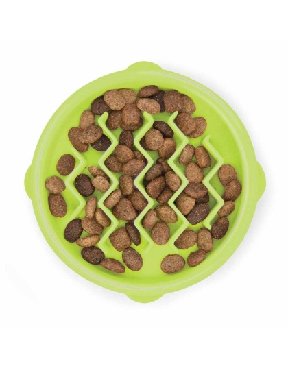 Catstages Kitty Slow Feeder Cat Bowl Green