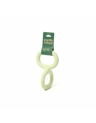Green - Earth Rated Rubber Tug Dog Toy  - Small