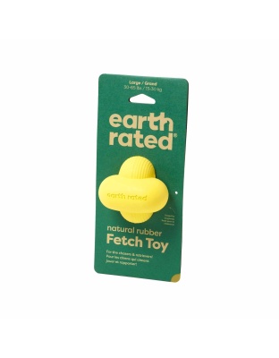 Yellow - Earth Rated Rubber Fetch Dog Toy - Large