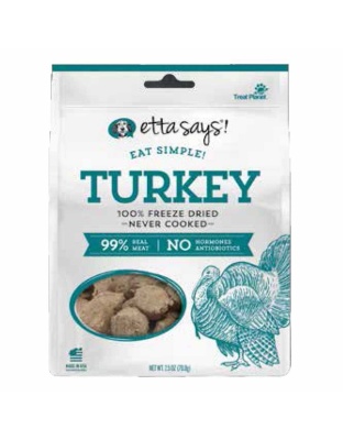 Etta Says! Eat Simple! 100% Freeze Dried Dog Treats Turkey 2.5oz