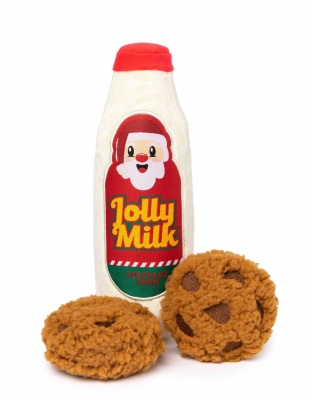 FuzzYard Jolly Milk & Cookies Plush Dog Toy 3PK