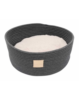 Slate Grey - FuzzYard Life Rope Basket Bed