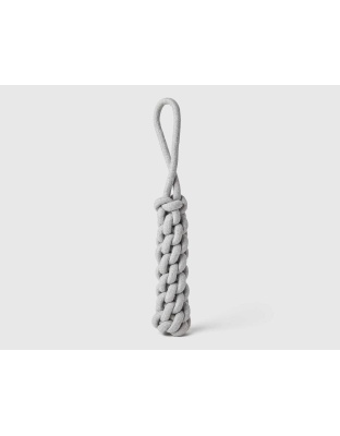 Silver - Jax & Bones Top Tugger Rope Knot Dog Toy  - 11"