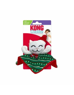 KONG Holiday Crackles Santa Kitty