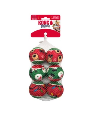 KONG Holiday SqueakAir(R) Balls 6-pk  - Md