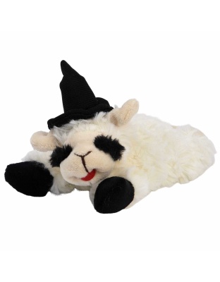 Black - Multipet Halloween Lamb Chop 6.5 w/Black Hat & Paws