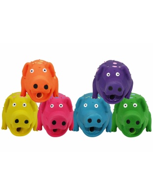 Multipet Globlets Latex Dog Chew Toy Assorted Colors  - Large 8.25"
