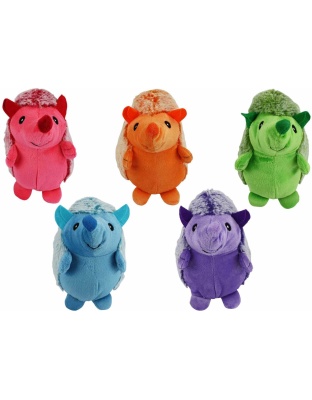 Multipet Hedgehogs Plush Dog Toy Assorted Colors 8"