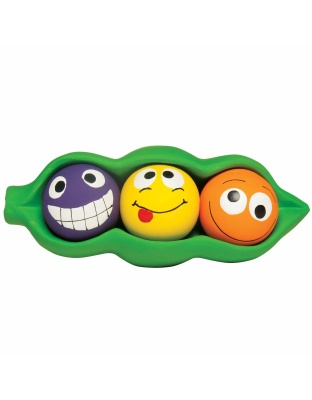 Multipet Three Peas in a Pod Latex Dog Chew Toy 7.5"