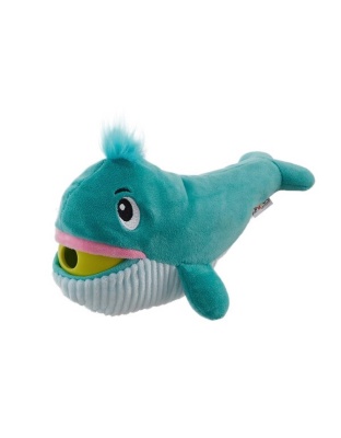 Nina Ottosson Big Mouthz Whale Interactive Plush Dog Puzzle Toy Blue