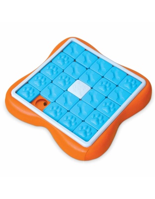 Nina Ottosson Challenge Slider Interactive Treat Dog Puzzle Toy Blue/Orange Level 3