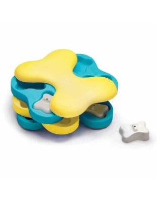 Nina Ottosson Dog Tornado Interactive Treat Dog Puzzle Toy Blue/Yellow Level 2