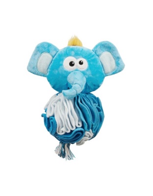 Nina Ottosson Stuff N' Snuffle Elephant Interactive Plush Dog Toy Blue