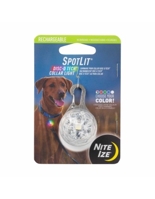 Nite Ize SpotLit(R) Rechargeable Collar Light - Disc-O Tech(TM) Jewel