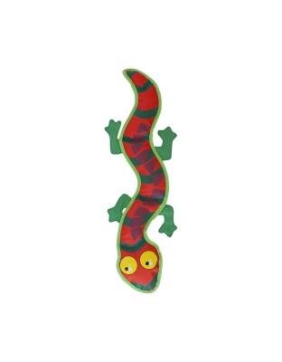 Outward Hound Fire Biterz Exotic Lizard Durable Fire Hose Dog Toy Orange