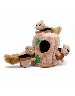 Outward Hound Hide A Squirrel Plush Dog Puzzle Toy Brown  - Large