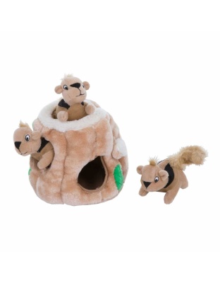 Outward Hound Hide A Squirrel Plush Dog Puzzle Toy Brown  - Small
