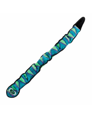 Blue - Outward Hound Invincibles Snake Durable Plush Dog Toy  - XL
