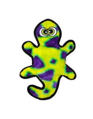 Green - Outward Hound Invincibles Gecko Durable Plush Dog Toy  - Medium