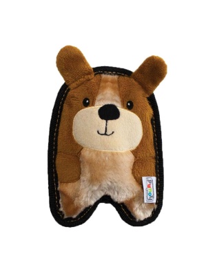 Outward Hound Invincibles Puppy Durable Plush Dog Toy Brown XS