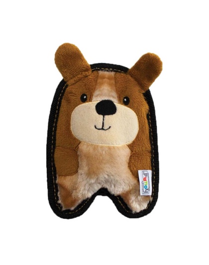 Outward Hound Invincibles Puppy Durable Plush Dog Toy Brown XS