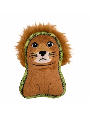 Outward Hound Xtreme Seamz Lion Plush Dog Toy Orange Small