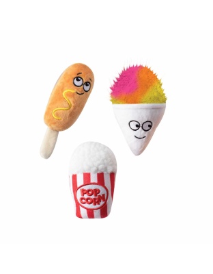 PetShop by Fringe Studio Cheat Day Plush Dog Toy Set Small 3pc