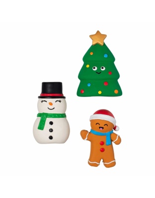 PetShop by Fringe Studio Festive Friends Dog Chew Toy Mini 3pc