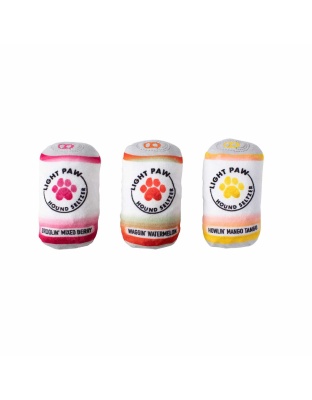 PetShop by Fringe Studio Light Paw Cans Plush Dog Toy Set Small 3pc