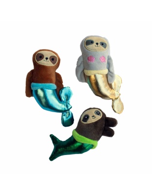 PetShop by Fringe Studio Mersloth Plush Dog Toy Set Small 3pc