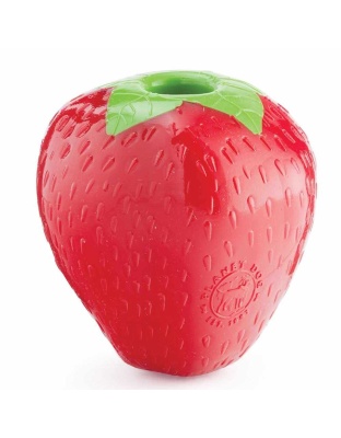 Planet Dog Orbee-Tuff Strawberry Treat-Dispensing Dog Chew Toy Red