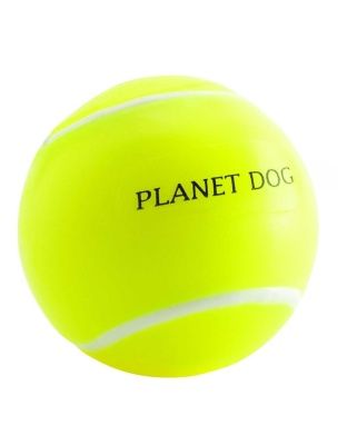 Planet Dog Orbee-Tuff Tennis Ball Treat-Dispensing Dog Chew Toy Yellow