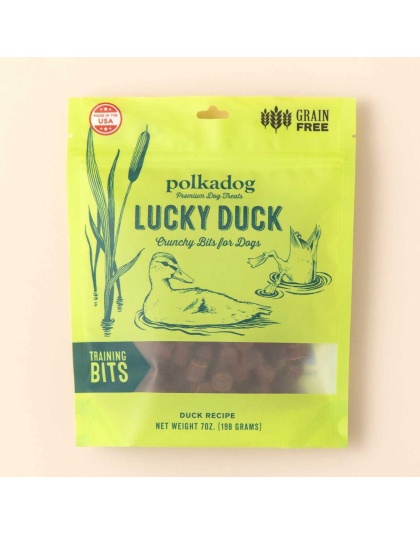Polkadog Lucky Duck Training Bits Crunchy Dog Treats 7oz